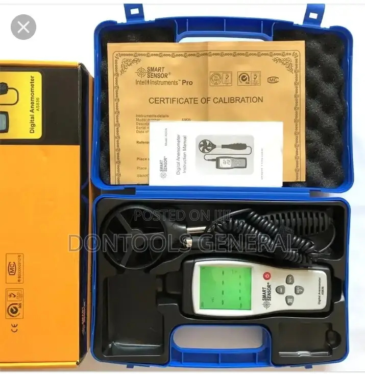 SMART SENSOR AS836 Digital Air-Flow Gauge Anemometer