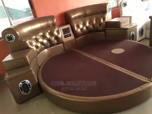 Standard Leather Round Bed Frame for Your Sleeping Comfort