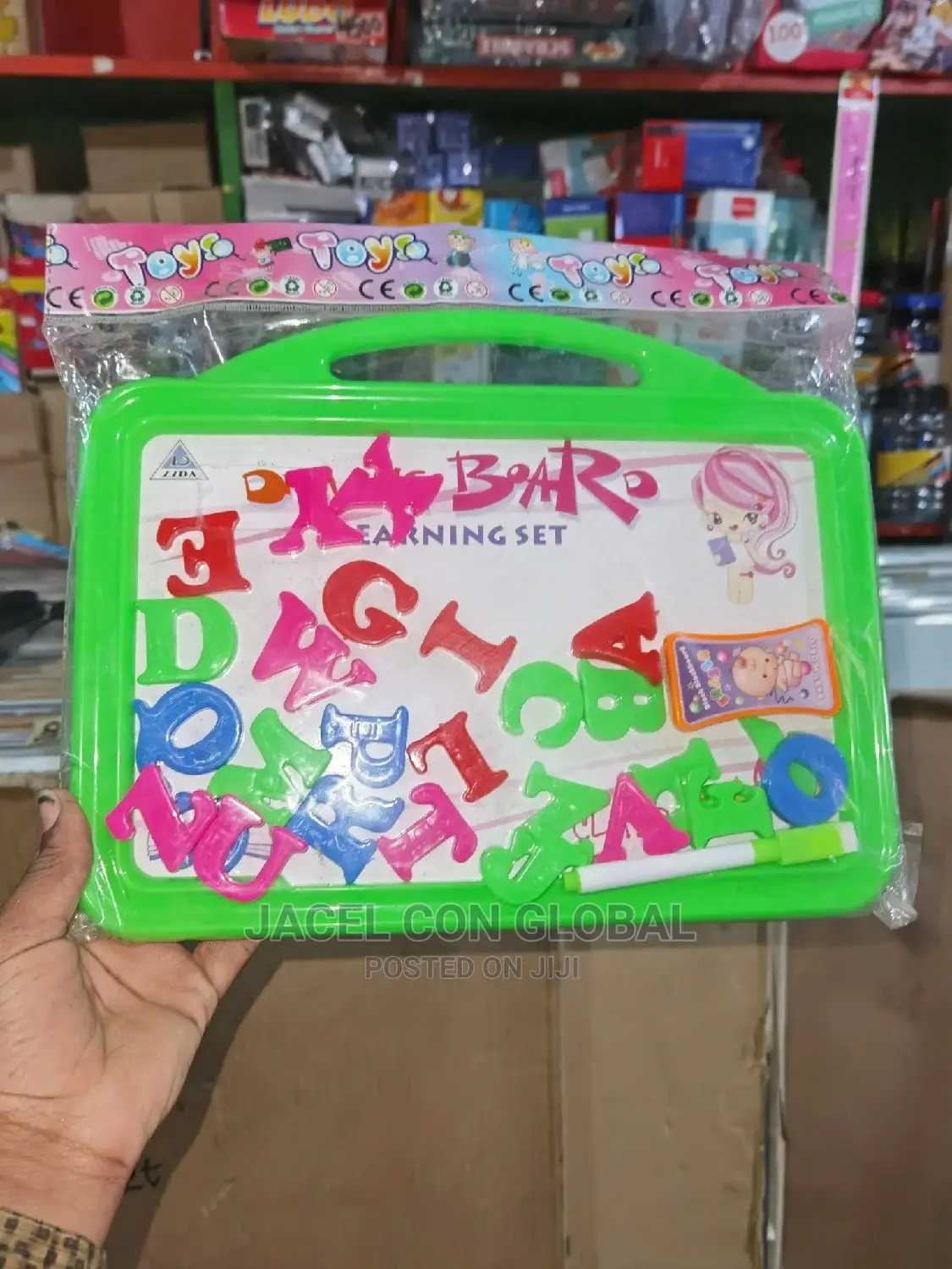 Kids Mini Board With Magnetic Alphabets (Green Colour)