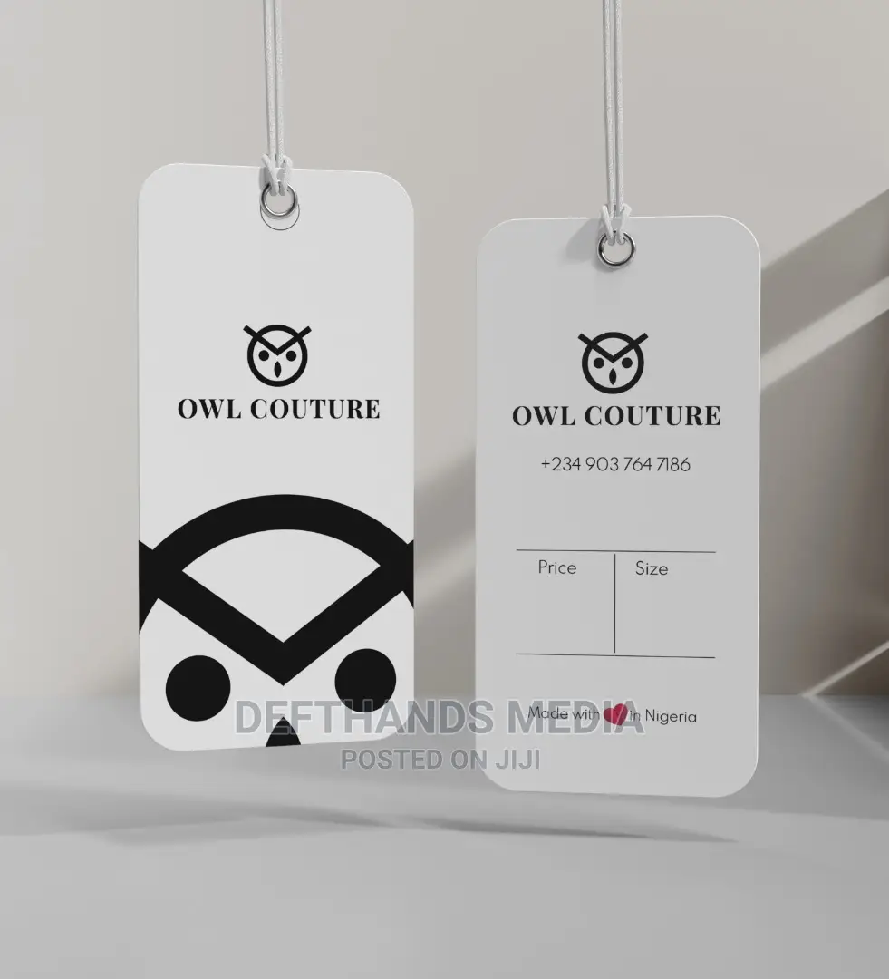 600gsm Thick Cloths Tag [ Double Face Print ]