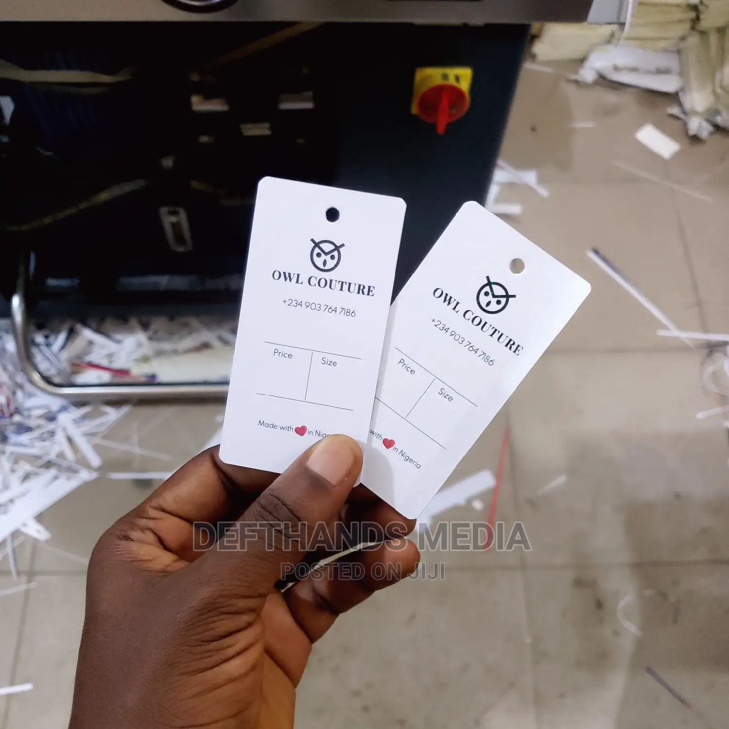 600gsm Thick Cloths Tag [ Double Face Print ]