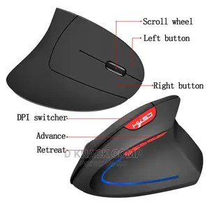 Wireless Mouse Vertical Mice Ergonomic Rechargeable 3 Dpi