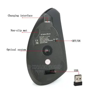 Wireless Mouse Vertical Mice Ergonomic Rechargeable 3 Dpi